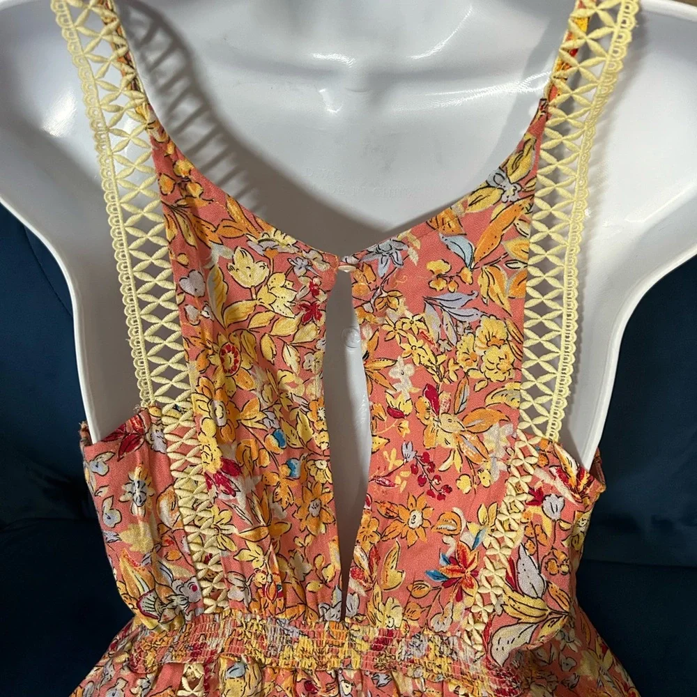 Chelsea & Violet Orange Yellow Halter Sundress - Picture 6 of 10